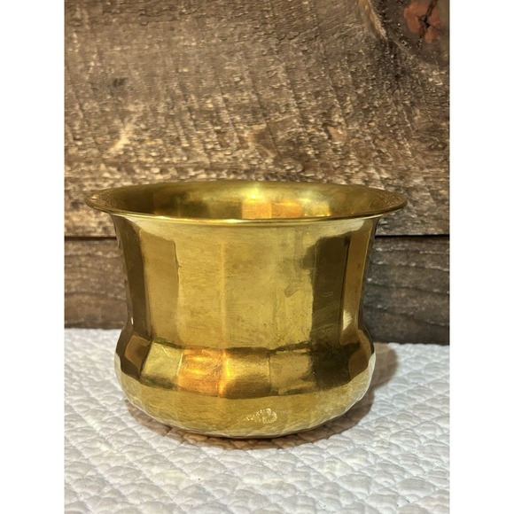 Other - Unbranded Brass Planter Canister Made In India 5" x 4" VTG